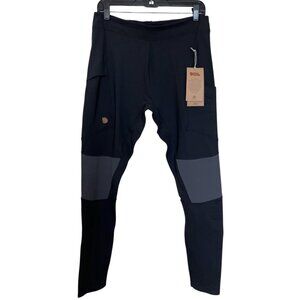 Fjallraven Abisko Trekking Tights Pro M Men's Size Large Black Grey Hiking Adult